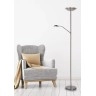 ZENITH stāvlampa lasīšanai LED 20W + 4W satīna hroma (Lucide)