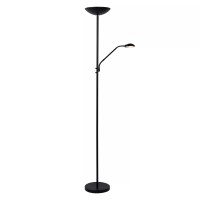 ZENITH stāvlampa lasīšanai LED 20W + 4W melna (Lucide)