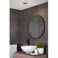 ZIVA iebūvējamais griestu prožektors vannasistabai 1 x 50 W GU10 IP44 melns (Lucide)