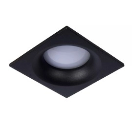 ZIVA vannas istabas iebūvējamais griestu prožektors 1x50W GU10 IP44 melna (Lucide)