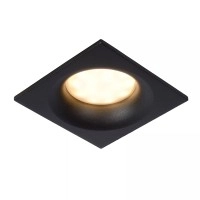 ZIVA vannas istabas iebūvējamais griestu prožektors 1x50W GU10 IP44 melna (Lucide)