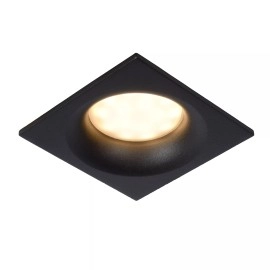 ZIVA vannas istabas iebūvējamais griestu prožektors 1x50W GU10 IP44 melna (Lucide)