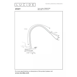 ZOZY klipša lampa LED 1x4 W 3000 K melna (Lucide)
