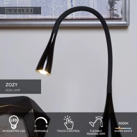 ZOZY galda lampa LED 1x4 W 3000 K melna (Lucide)