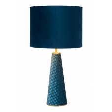 Galda lampa EXTRAVAGANZA VELVET - Ø 25cm - 1xE27 - Tirkīza krāsā