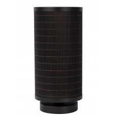 Galda lampa "TAGALOG", Ø 15 cm, 1x E27, bambuss, melns, Lucide, 21529-15-30