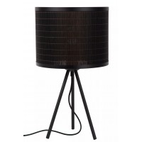 Galda lampa "TAGALOG", Ø 26 cm, 1x E27, bambuss, melns, Lucide, 21529-26-30