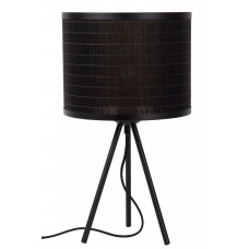 Galda lampa "TAGALOG", Ø 26 cm, 1x E27, bambuss, melns, Lucide, 21529-26-30