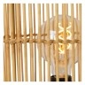 Galda lampa JANTINE Ø30 × 45,5 cm, 1×E27, dabīgs rotangs/melna (Lucide)