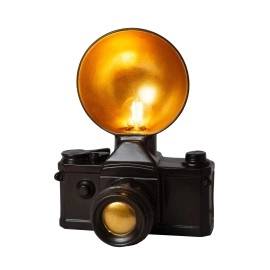 EXTRAVAGANZA CAMERA — galda lampa, 1×E14, melna (Lucide)