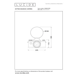 EXTRAVAGANZA CAMERA — galda lampa, 1×E14, melna (Lucide)