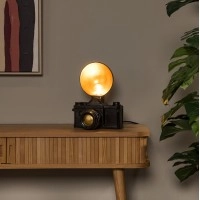 EXTRAVAGANZA CAMERA — galda lampa, 1×E14, melna (Lucide)