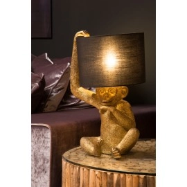Galda lampa "EXTRAVAGANZA CHIMP", melna, 1x E14, Lucide, 10502-81-30