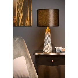 Galda lampa EXTRAVAGANZA VELVET - Ø 25cm - 1xE27 - melna