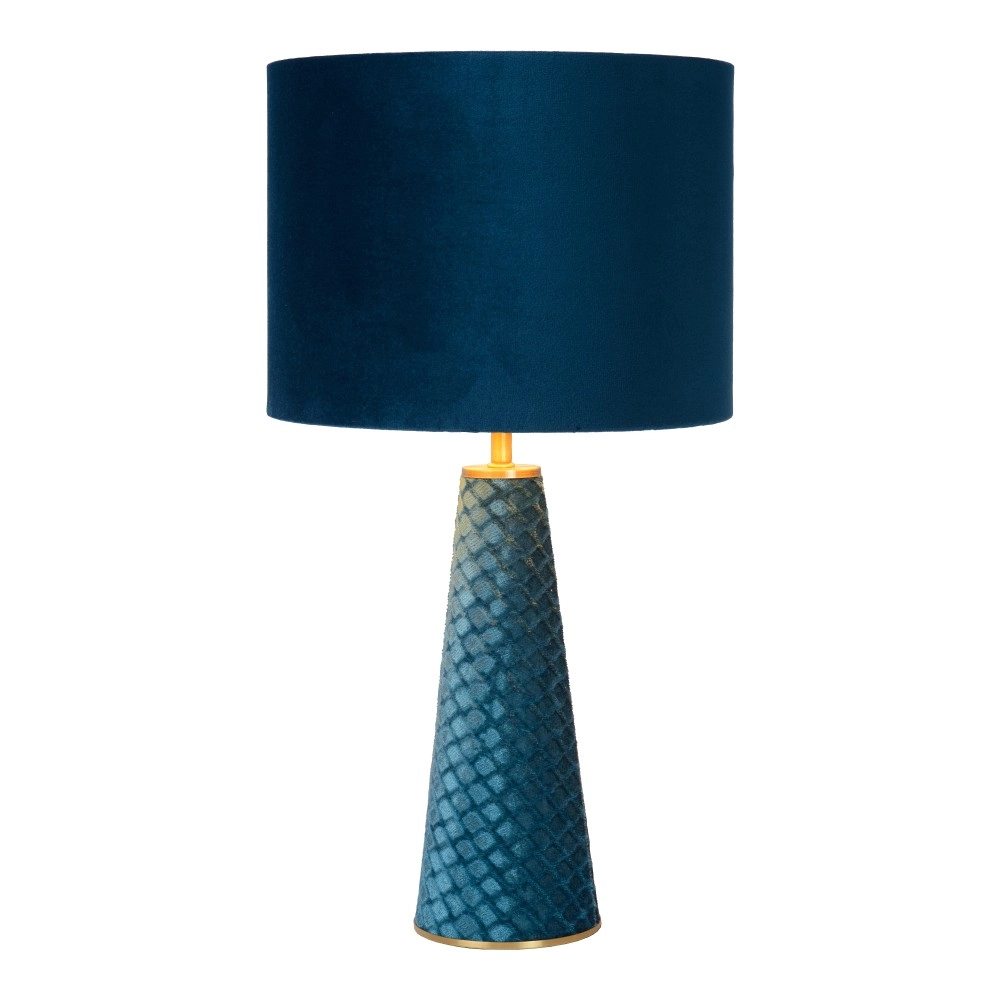 Galda lampa EXTRAVAGANZA VELVET - Ø 25cm - 1xE27 - Tirkīza krāsā