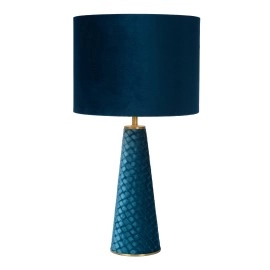 Galda lampa EXTRAVAGANZA VELVET - Ø 25cm - 1xE27 - Tirkīza krāsā