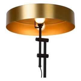 Galda lampa "GIADA", 2x E27, tērauds, matēta zelta, misiņa, Lucide, 30570-02-02