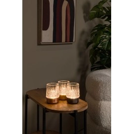LILY uzlādējamu LED galda lampu komplekts 3 gab. matēta zelta/misiņa (Lucide)