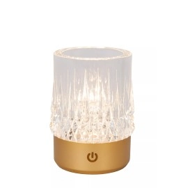 LILY uzlādējamu LED galda lampu komplekts 3 gab. matēta zelta/misiņa (Lucide)
