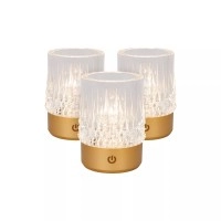 LILY uzlādējamu LED galda lampu komplekts 3 gab. matēta zelta/misiņa (Lucide)