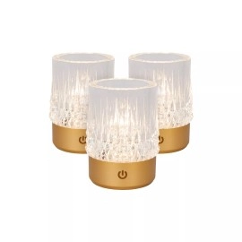 LILY uzlādējamu LED galda lampu komplekts 3 gab. matēta zelta/misiņa (Lucide)