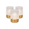 LILY uzlādējamu LED galda lampu komplekts 3 gab. matēta zelta/misiņa (Lucide)
