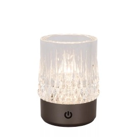 LILY uzlādējamu LED galda lampu komplekts 3 gab. gunmetal (Lucide)