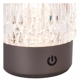 LILY uzlādējamu LED galda lampu komplekts 3 gab. gunmetal (Lucide)