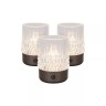 LILY uzlādējamu LED galda lampu komplekts 3 gab. gunmetal (Lucide)