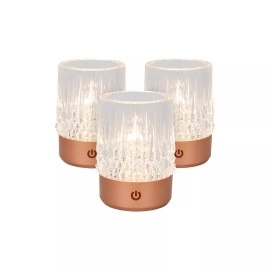 LILY uzlādējamu LED galda lampu komplekts 3 gab. vara (Lucide)