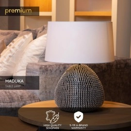 MADUKA galda lampa Ø45 cm 1xE27 melna (Lucide)