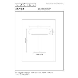 SENTINO — galda lampa, Ø30 cm, 3×G9, oranža (Lucide)