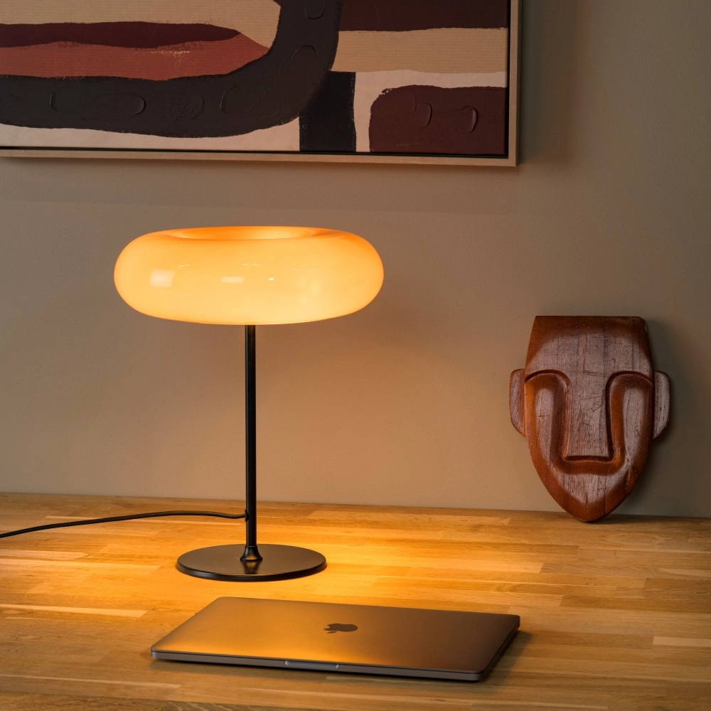 SENTINO — galda lampa, Ø30 cm, 3×G9, oranža (Lucide)