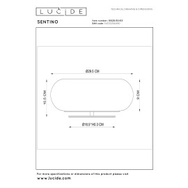 SENTINO — galda lampa, Ø29,5 cm, 3×G9, oranža (Lucide)