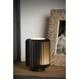 Galda lampa - TURBIN -  LED - 1x5W 3000K - Satina niķelis/Melna/Pelēka