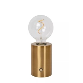 VIVO uzlādējama LED galda lampa matēta zelta/misiņa (Lucide)