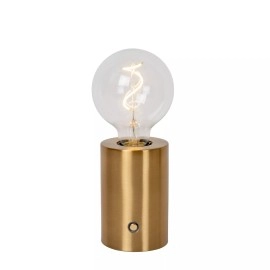 VIVO uzlādējama LED galda lampa matēta zelta/misiņa (Lucide)