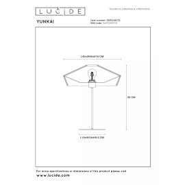 YUNKAI galda lampa Ø40 cm 1xE27 dabīga (Lucide)