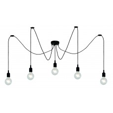 Lampa "FIX Multi", 5x E27 max. 60W, melna - silikons  - LUCIDE - 08408-05-30