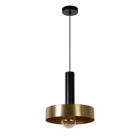 Griestu lampa "GIADA", 1x E27, Ø 30 cm, tērauds, matēta zelta, misiņa, LUCIDE - 30472-30-02