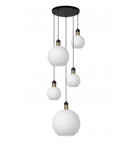 Griestu lampa "JULIUS", 5x E27, 40W, opāls, stikls, Lucide, 34438-05-61