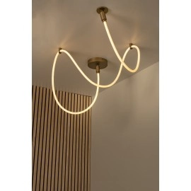 JANDERIN griestu gaismeklis 36W šampanieša tonī (Lucide)