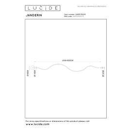 JANDERIN griestu gaismeklis 36W šampanieša tonī (Lucide)