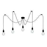Lampa "FIX Multi", 5x E27 max. 60W, melna - silikons  - LUCIDE - 08408-05-30
