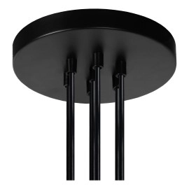 Lampa "FIX Multiple", 7x E27 max. 60W, melna - silikons - LUCIDE - 08408-07-30