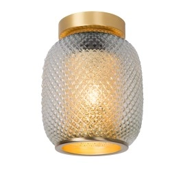 Griestu lampa "AGATHA", 1xE27, matēta zelta, misiņa, stikls, Lucide, 03133-01-02