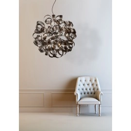 Griestu gaismeklis "ATOMA", 80cm, brūna, 12x G9, Lucide, 74401-80-97