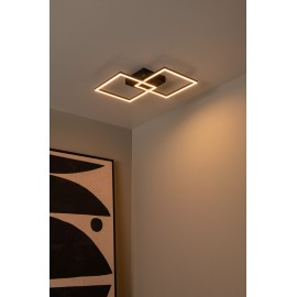 ARIANNE LED CCT kvadrātveida griestu lampa 23 W melna (Lucide)