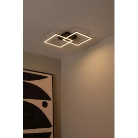 ARIANNE LED CCT kvadrātveida griestu lampa 23 W melna (Lucide)