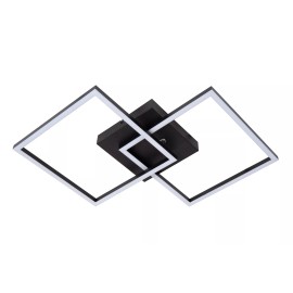 ARIANNE LED CCT kvadrātveida griestu lampa 23 W melna (Lucide)